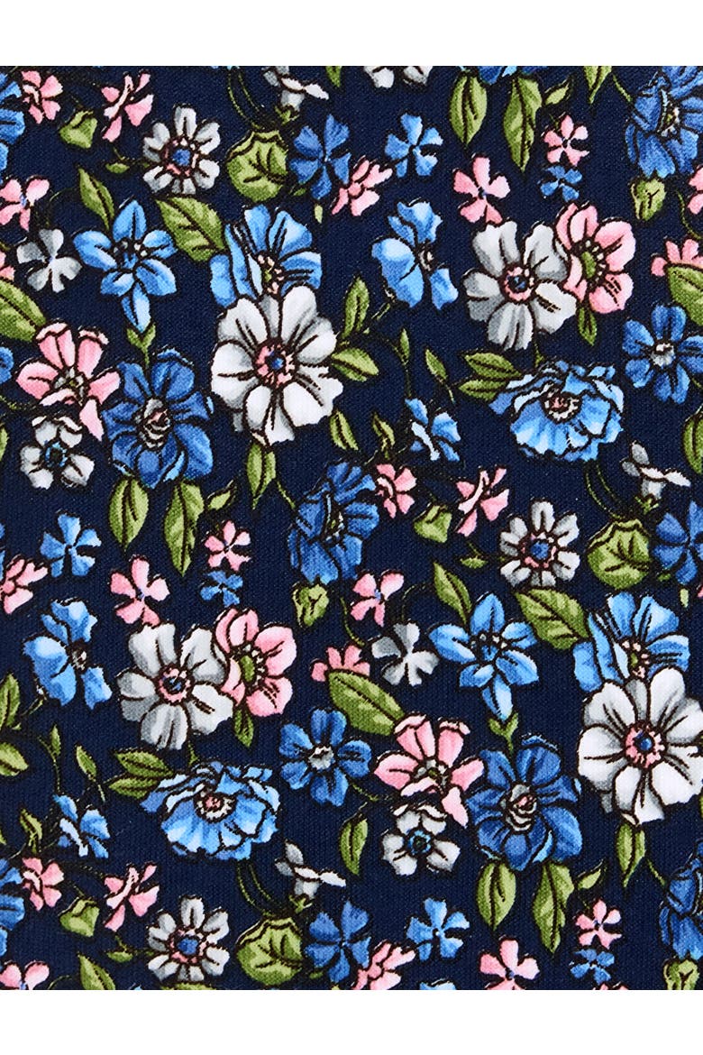 Big & Tall Printed Floral Tie, Alternate, color, NAVY