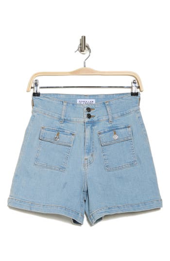 Shop Derek Lam 10 Crosby Anissa Denim Shorts In Cooper