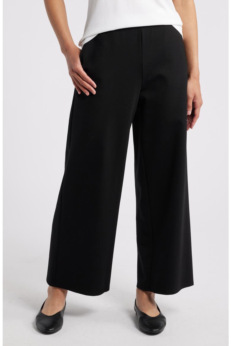 Ankle Wide Leg Pants, Main, color, BLACK