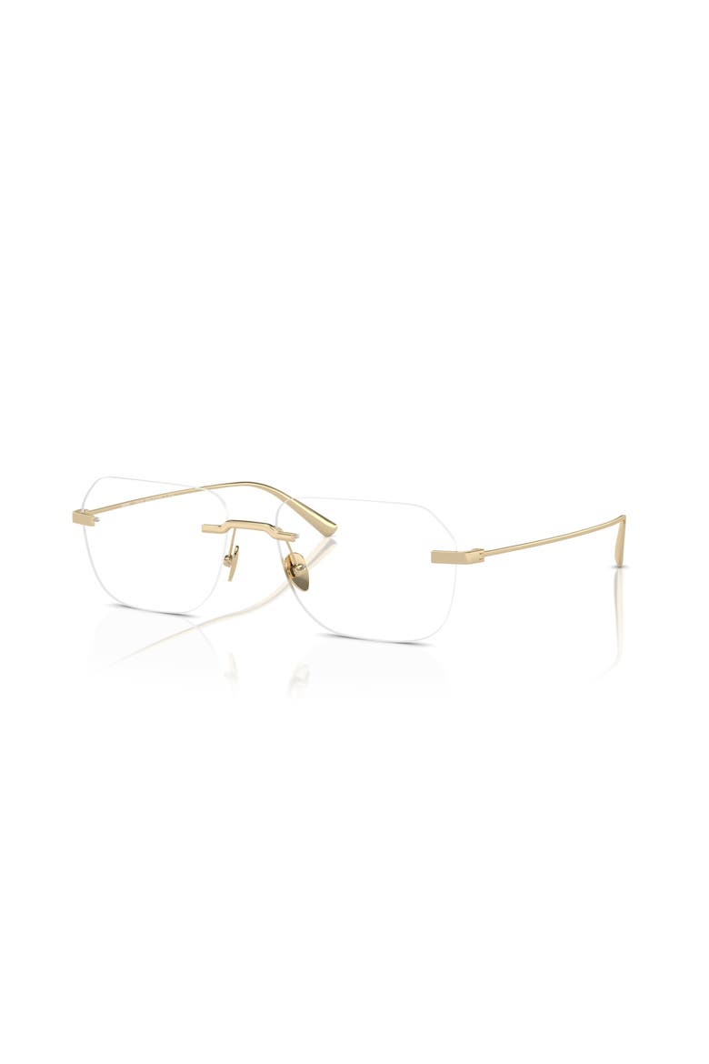 57mm Rectangle optical glasses, Main, color, Gold