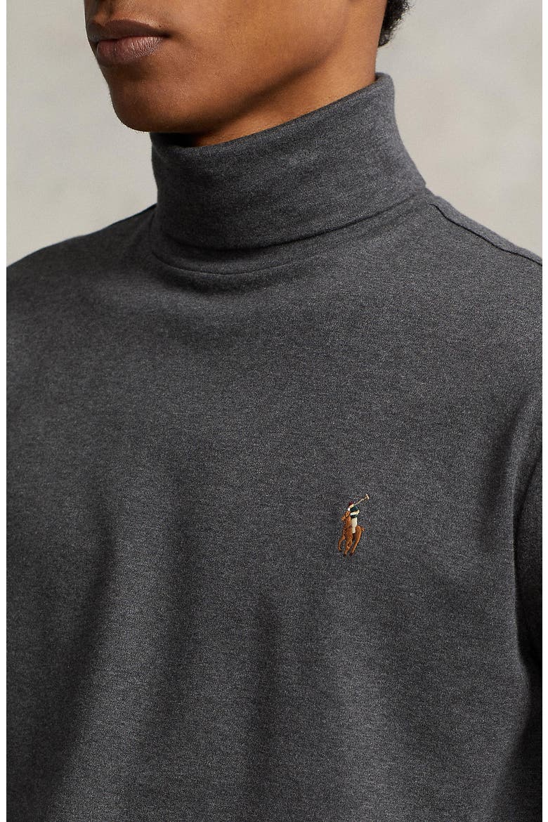 Soft Touch Cotton Turtleneck, Alternate, color, BARCLAY HEATHER