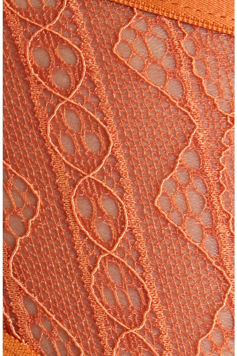 Playing Koi Cutout Lace Thong, Alternate, color, ORANGE