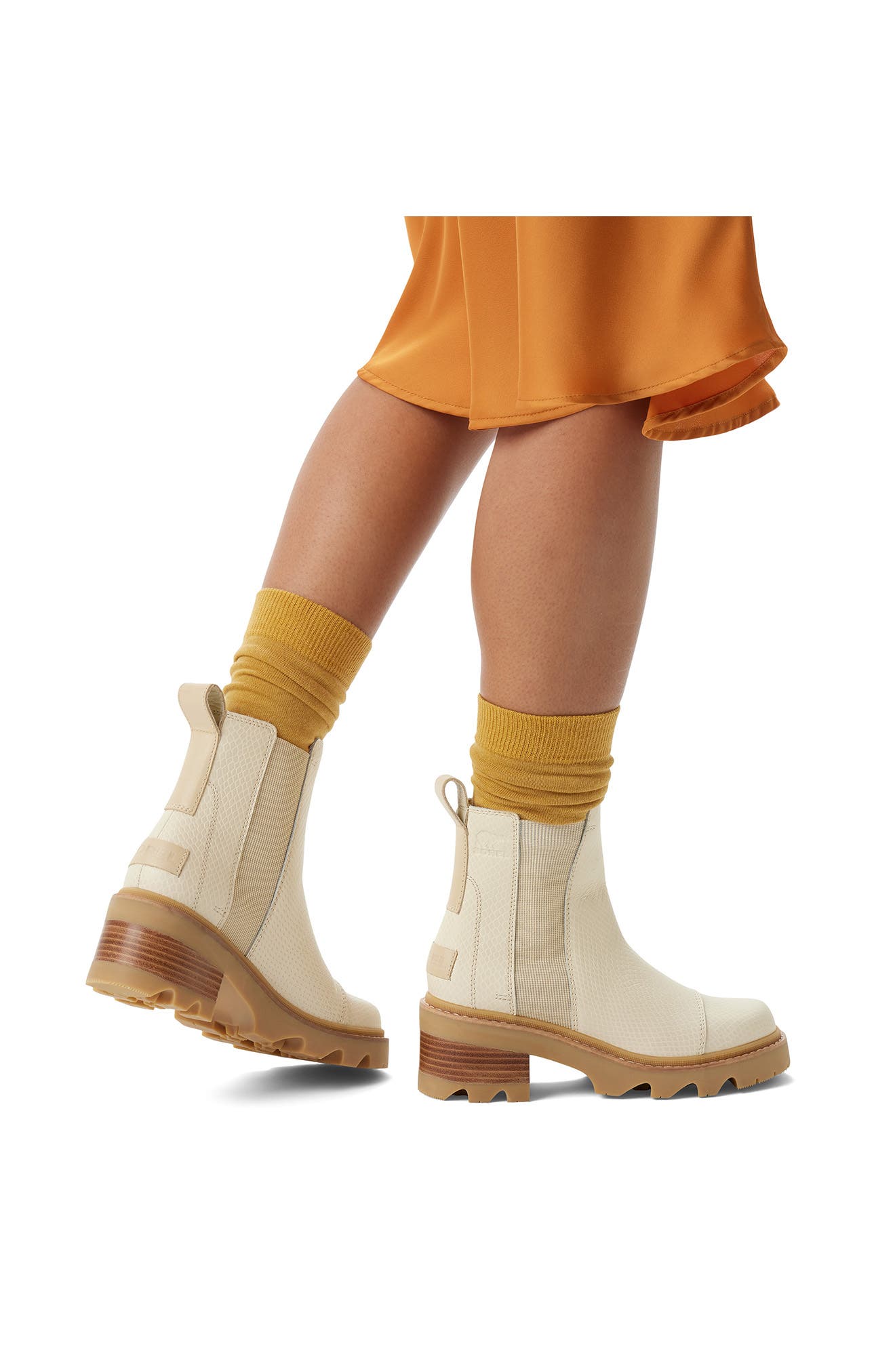 Joan Now Waterproof Chelsea Boot, Alternate, color, BLEACHED CERAMIC/ GUM 16