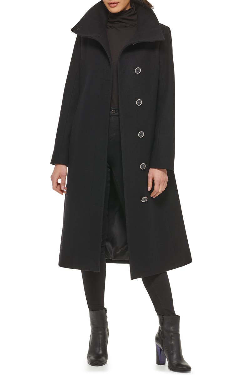 Kenneth Cole New York Walking Coat, Main, color, Black