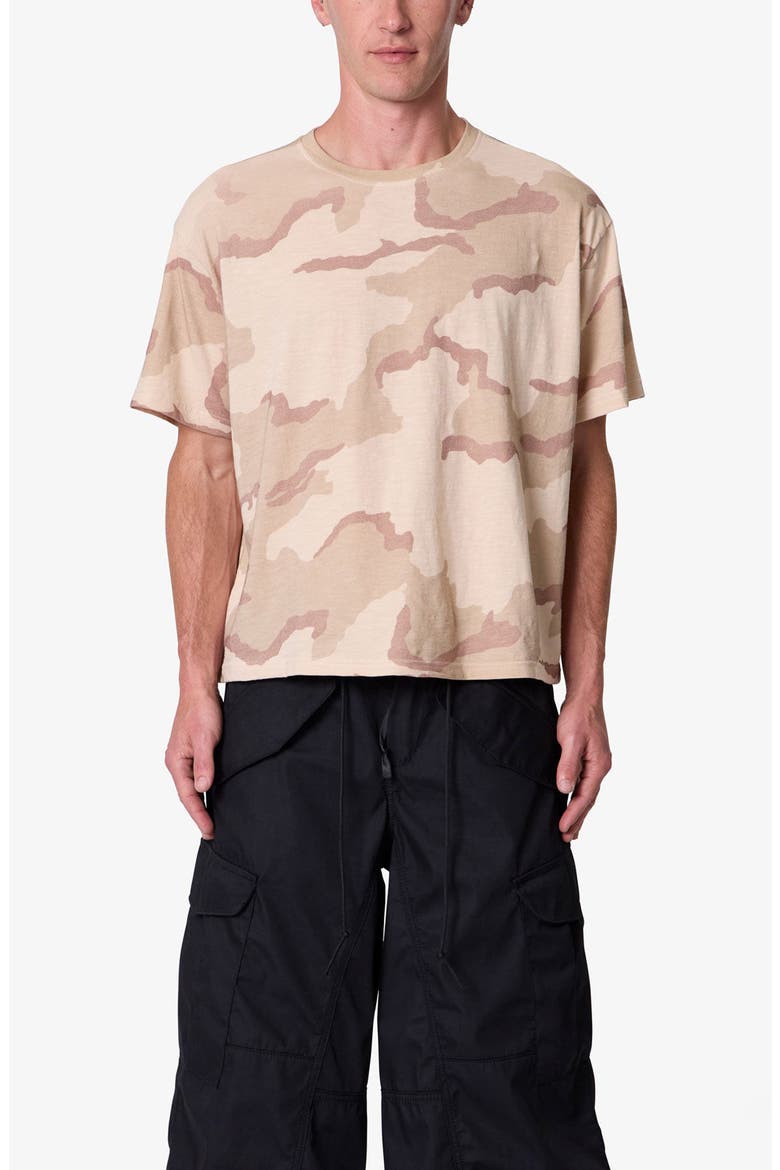 Sprayed Slub Camouflage T-Shirt, Main, color, DESERT CAMO