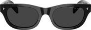 Prada 52mm Polarized Cat Eye Sunglasses