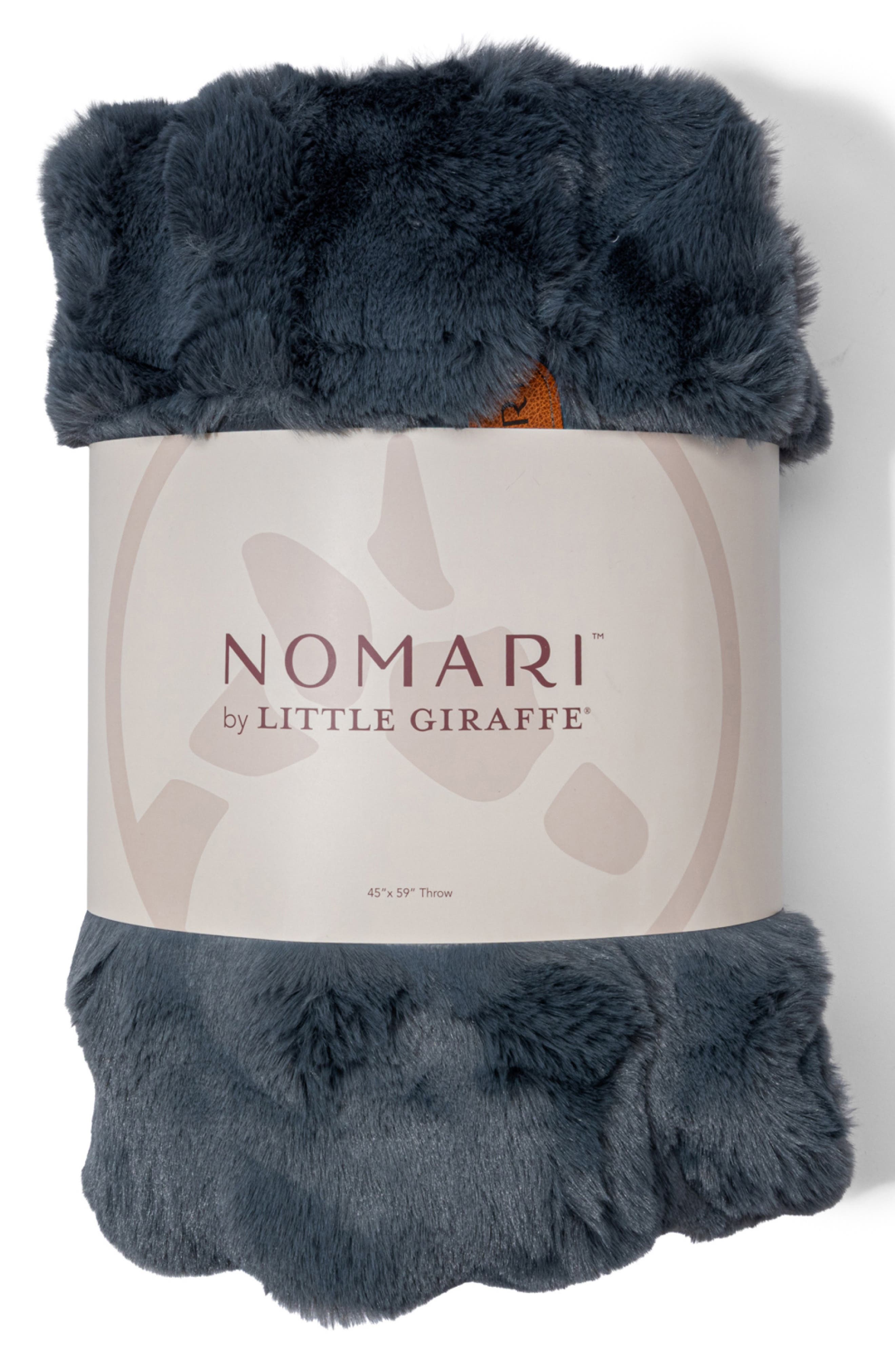 Little Giraffe Cloudscape Throw Blanket - Tempest Blue Grey