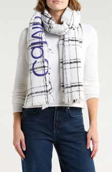 Calvin Klein Grid Weave Blanket Scarf