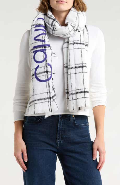 Calvin Klein Grid Weave Blanket Scarf