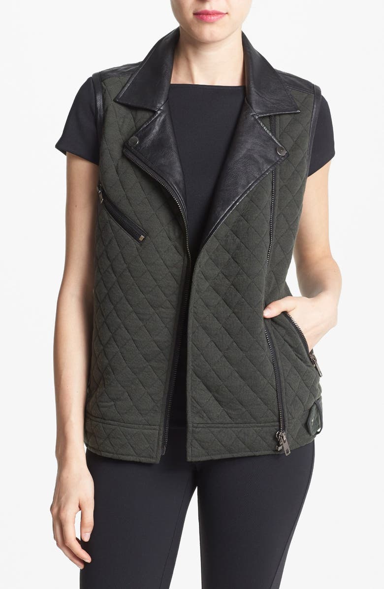 ASTR the Label ASTR Quilted Fleece Moto Vest, Main, color, 