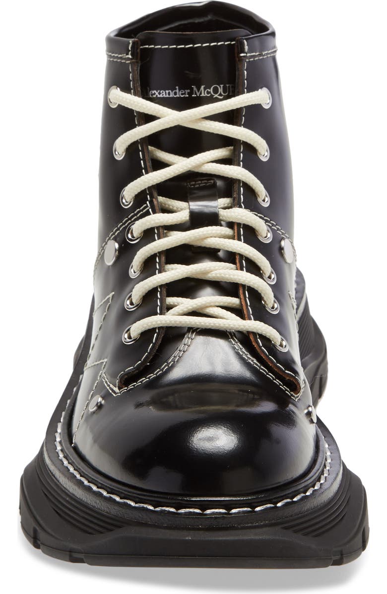 McQueen Alexander McQueen Lace-Up Lug Sole Hiker Boot, Alternate, color,