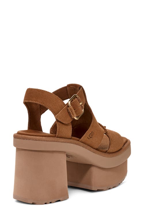 Ugg(r) New Heights Platform Sandal In Chestnut