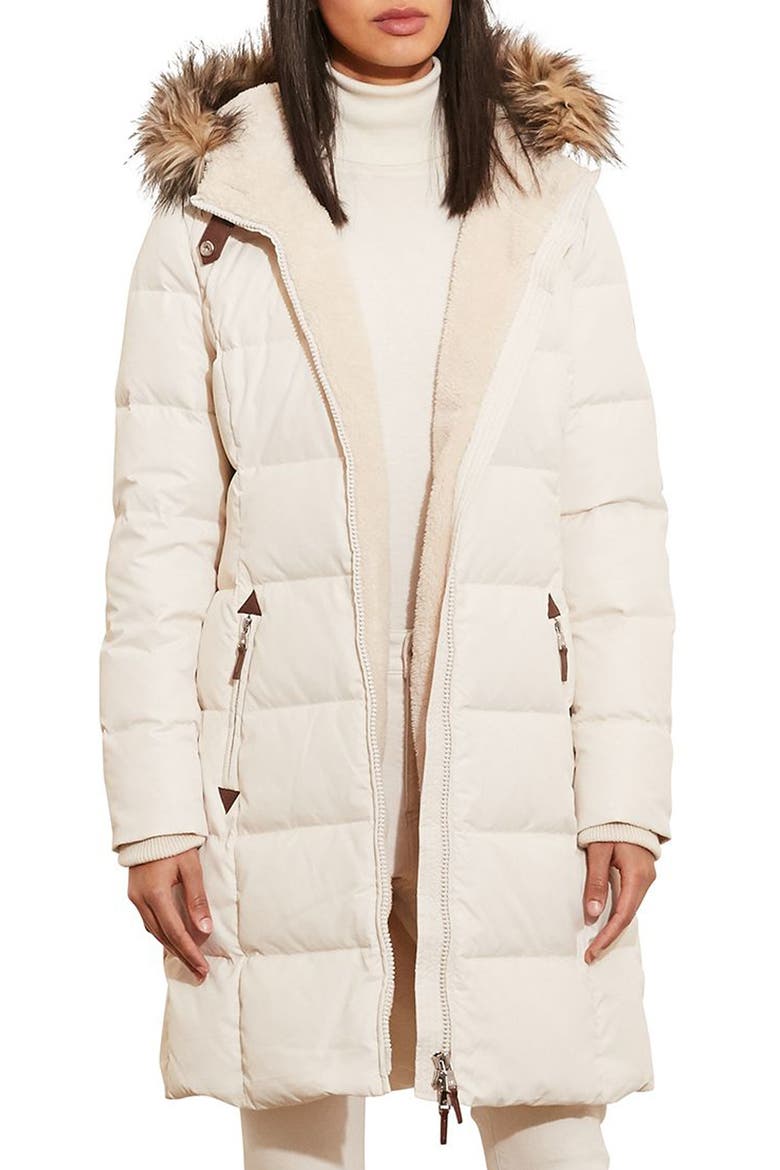 Quilted Parka, Main, color, OLD OLD OLD MODA CREAM