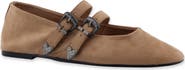 SHUSHOP Albany Faux Leather Flat
