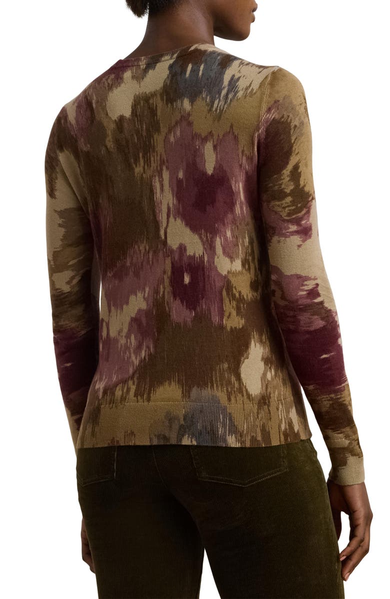 Lauren Ralph Lauren Cotton Blend Sweater, Alternate, color, Tan Multi