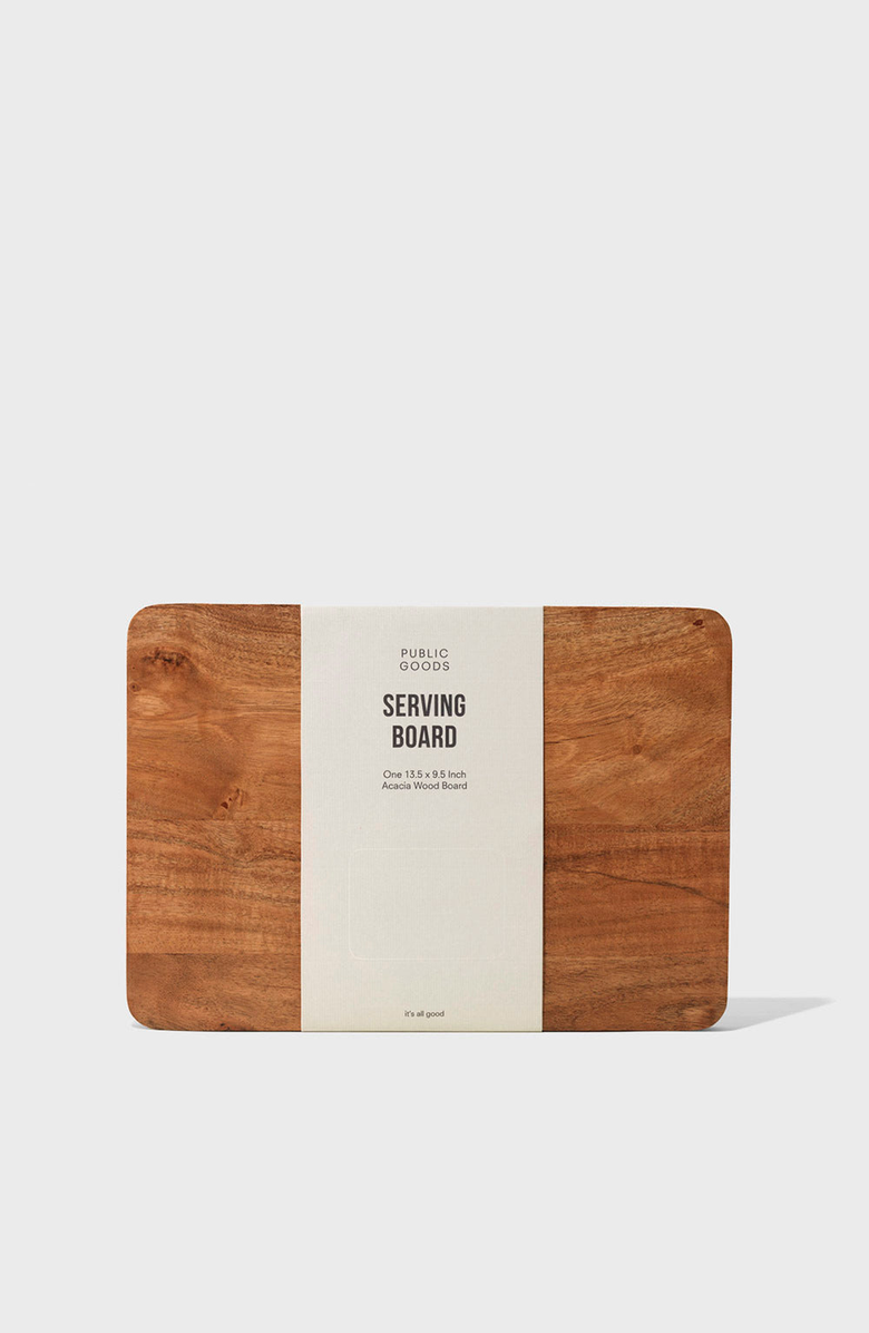PUBLIC GOODS Acacia Wood Serving Board, Alternate, color, Acacia Wood