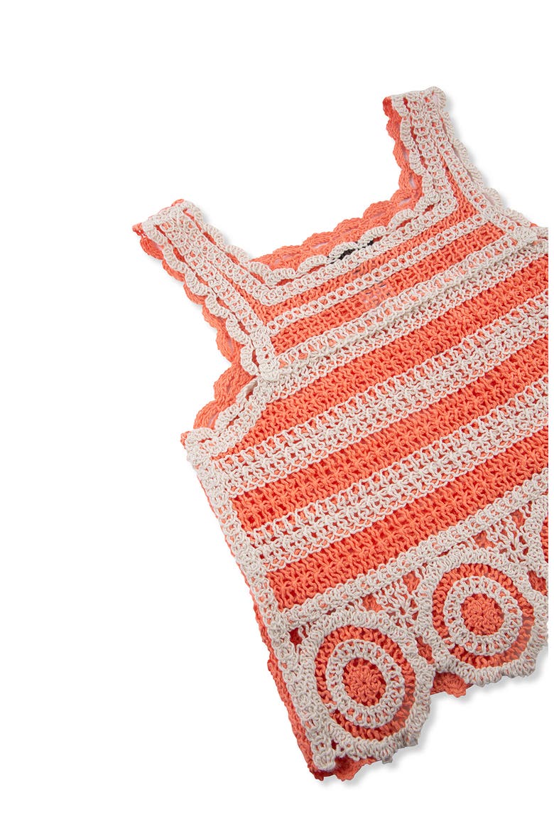 Kids' Stripe Open Stitch Tank, Alternate, color, ORANGE MULTI