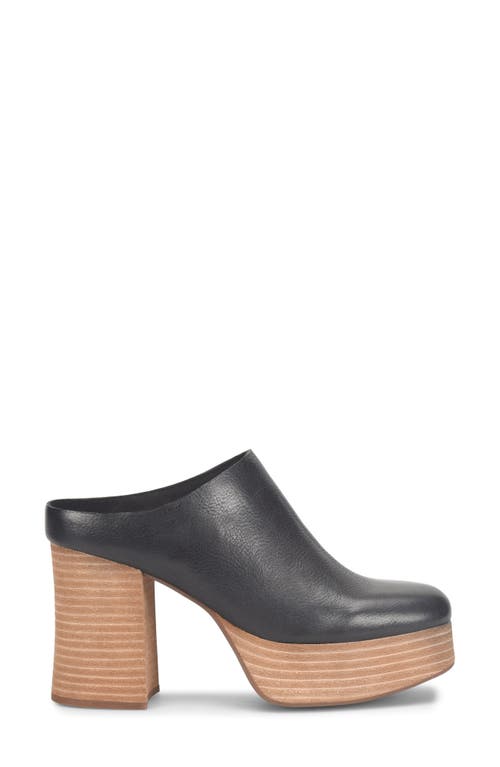 Kork-ease Veronica Platform Mule In Black F/g