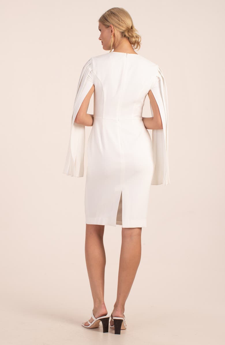TRINA TURK Womens Short Sleeve Keyhole Above The Knee Sheath Dress