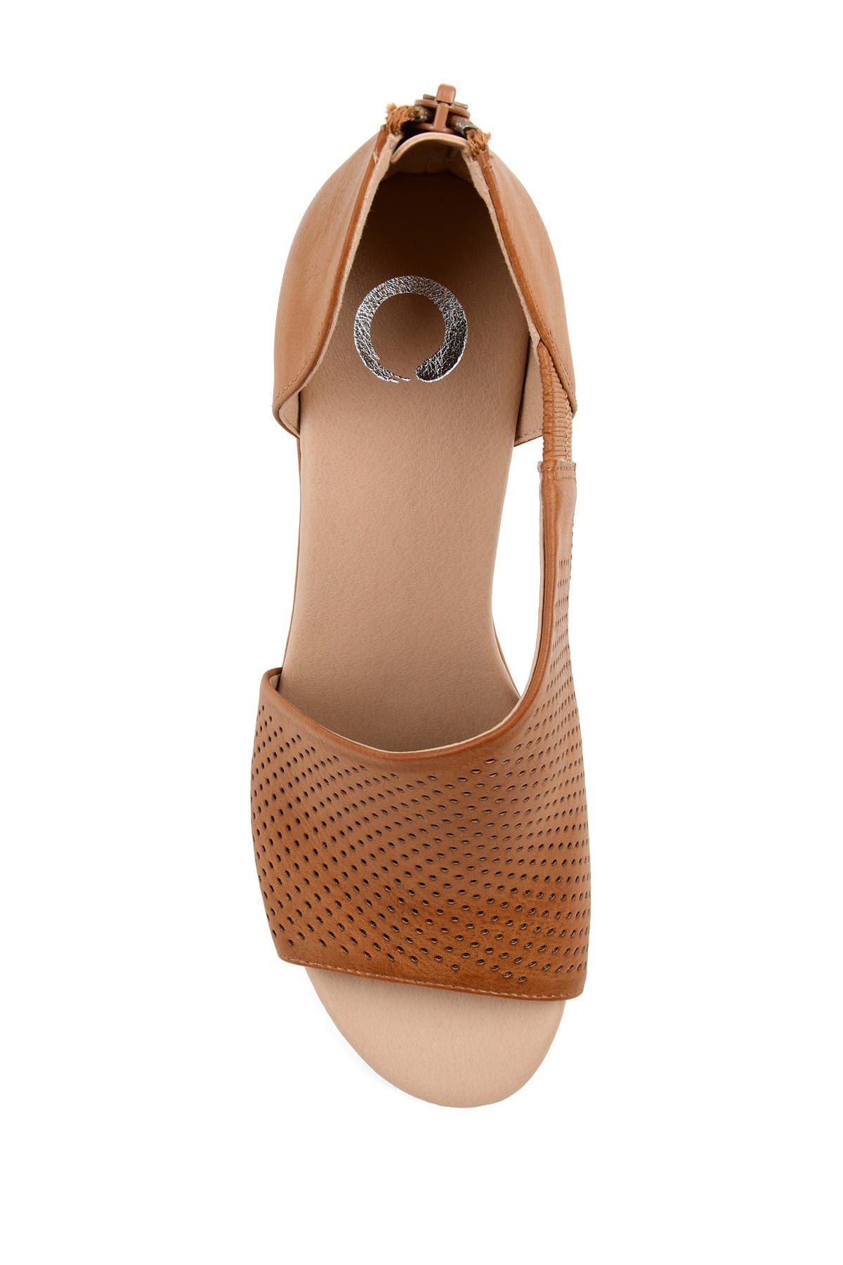 JOURNEE Aretha d'Orsay Wedge Sandal, Alternate, color, COGNAC