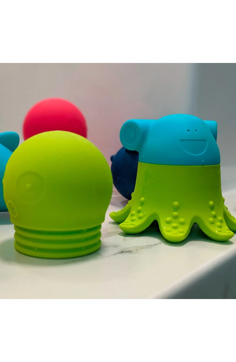 bbluv Buddies Silicone Mix and Match Bath Toys Set of 6, Alternate, color, Multi