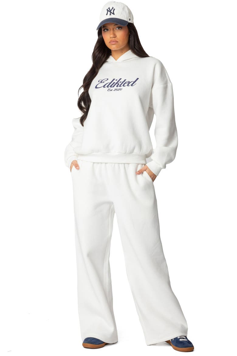 Miss Edikted Oversize Hoodie, Alternate, color, WHITE
