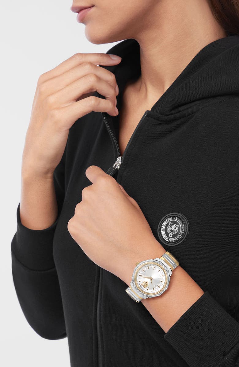 PLEIN SPORT Dynasty Two-Tone Bracelet Watch, 37mm, Alternate, color, Two Tone