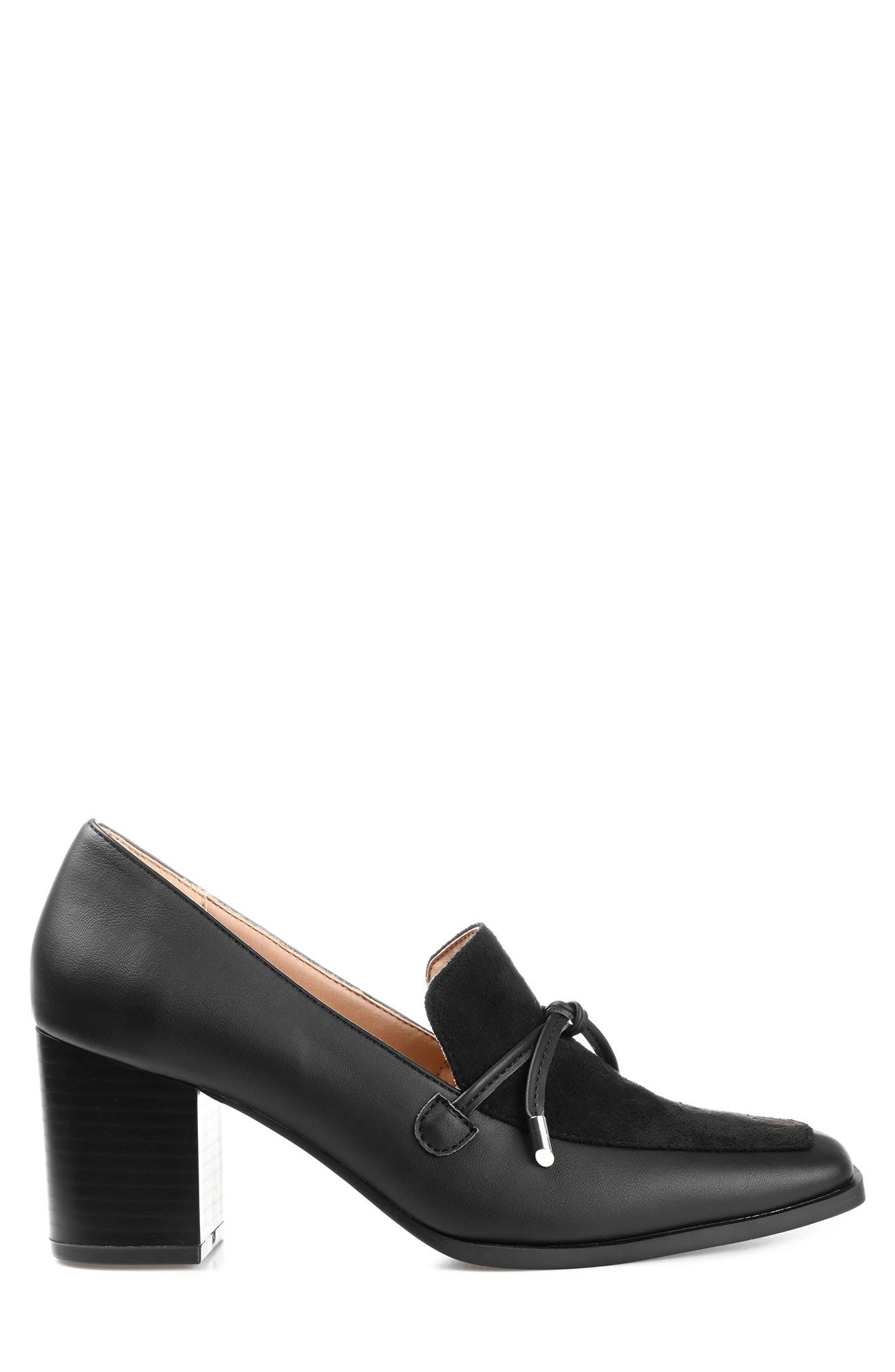 Journee Collection Crawford Vegan Leather Pump, Alternate, color, Black