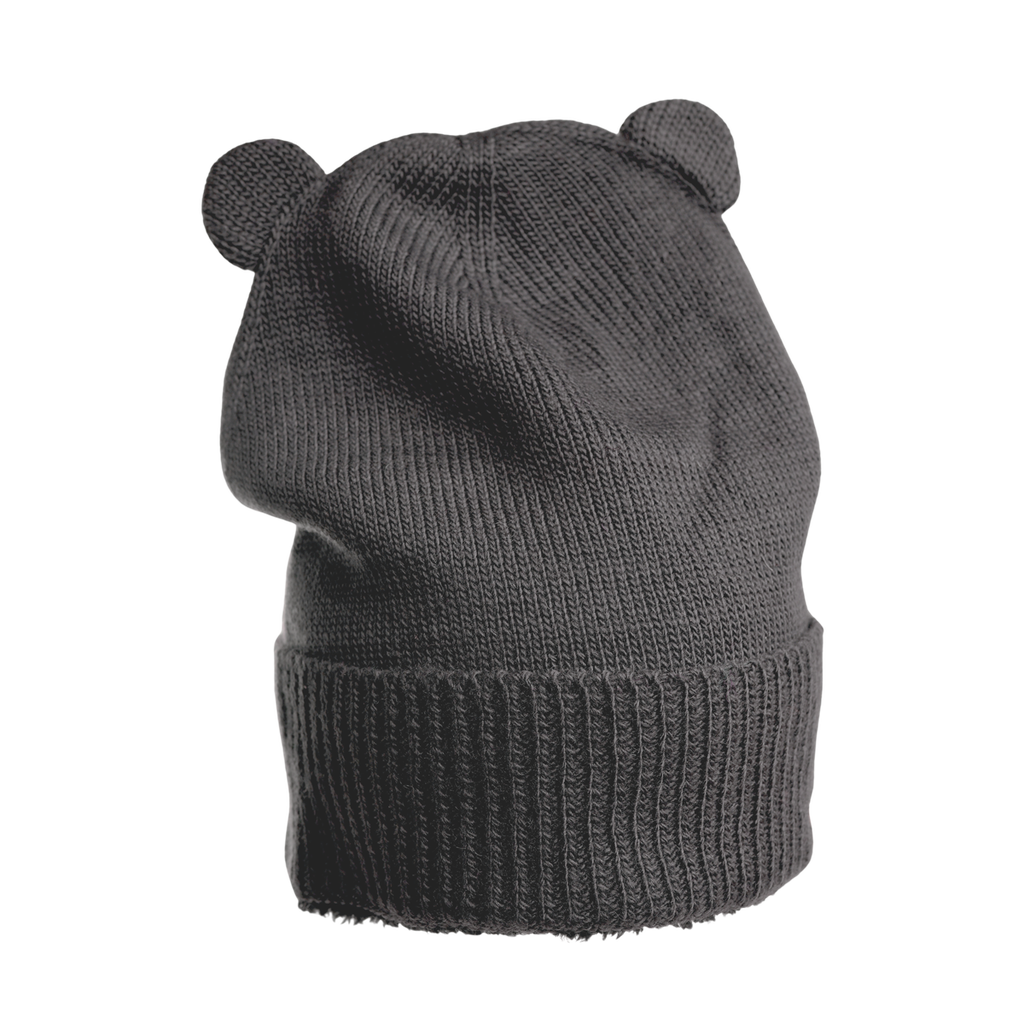 Nirvanna Designs Bear Cub Ears Hat In Charcoal