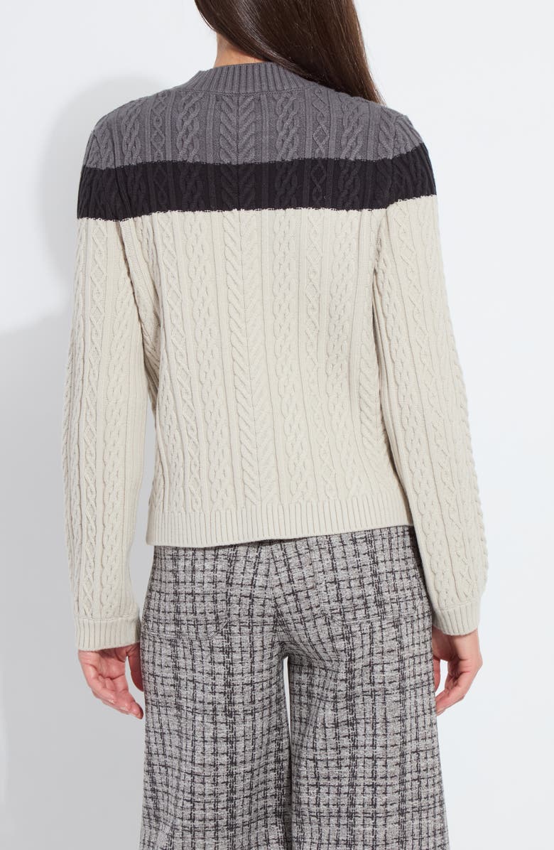 Lysse Gabriel Cozy Cable Sweater, Alternate, color, Apres Ski Texture