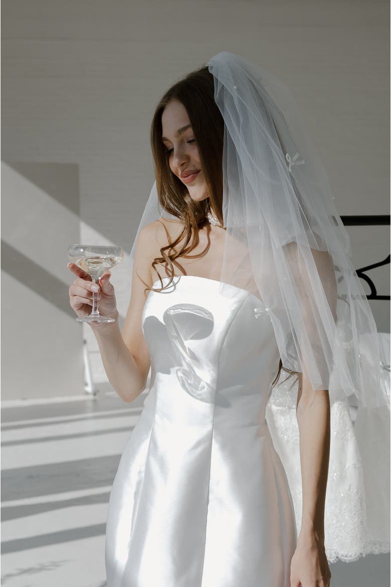 Last Toast Mini Veil, Alternate, color, Ivory