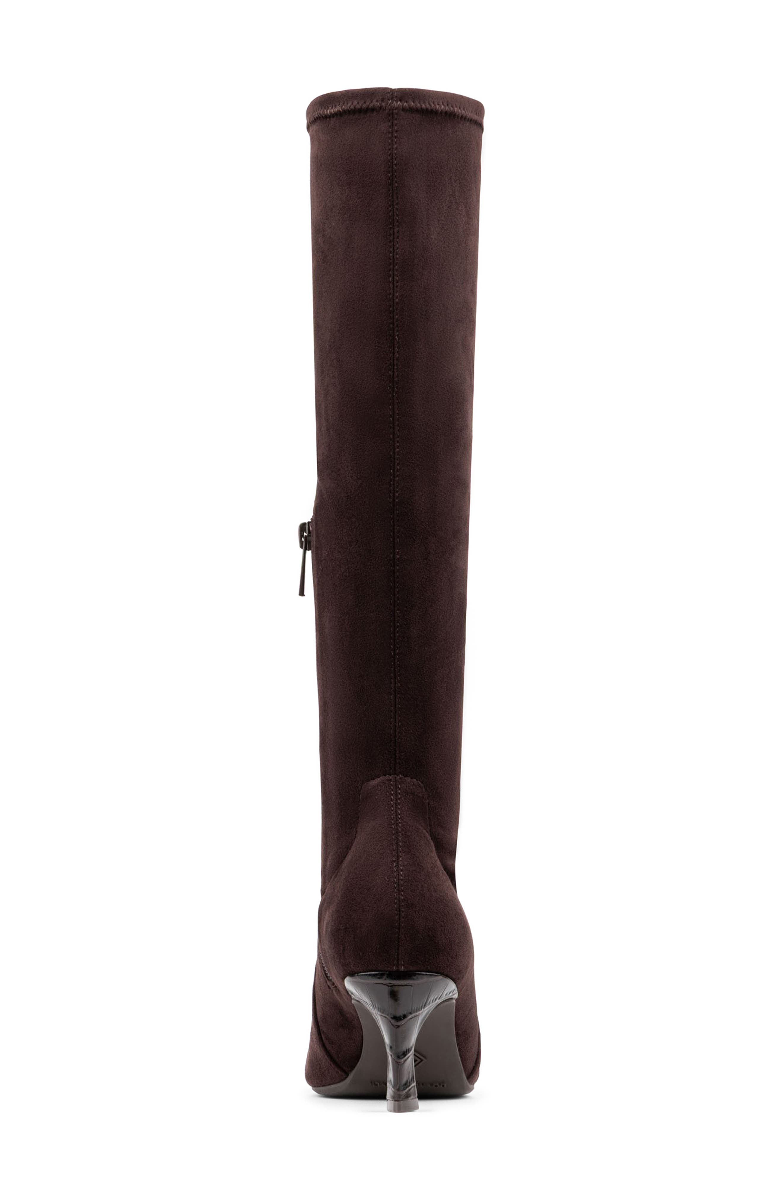 Donald Pliner Kitten Heel Knee High Boot, Alternate, color, Dark Brown