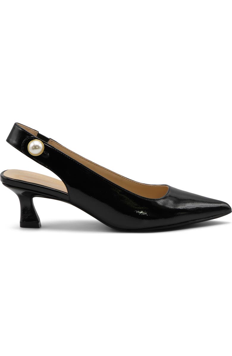 Adrienne Vittadini Sagan Pointed Toe Slingback Pump, Alternate, color, Black Patent