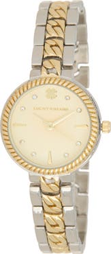Lucky Brand Two Tone Round Bracelet Watch, 28mm x 37mm