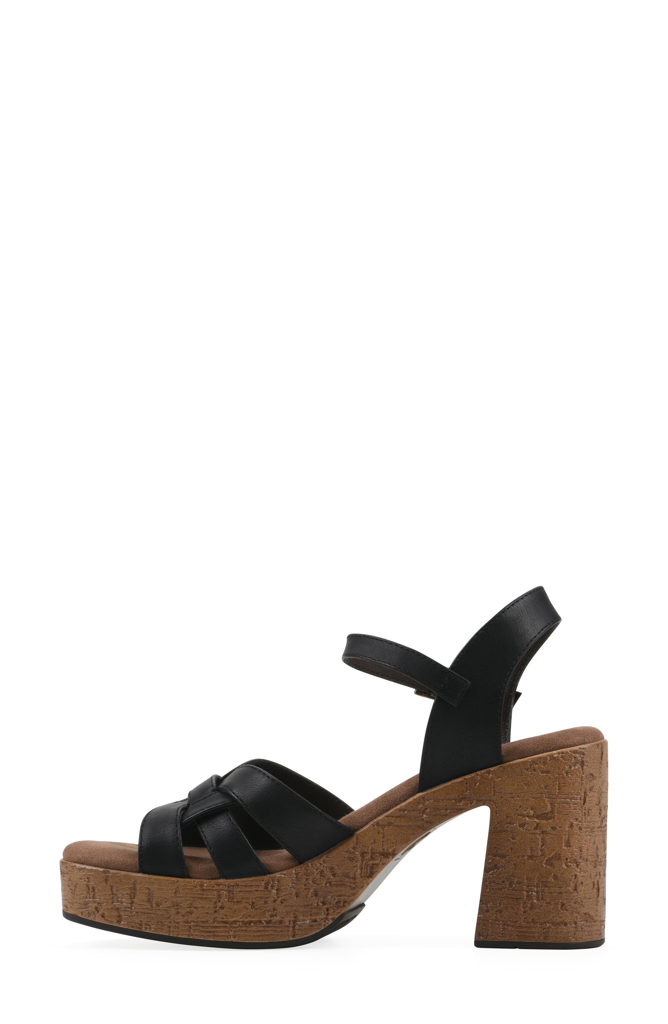 White Mountain Footwear Barista Platform Sandal, Alternate, color, 