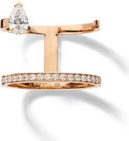 REPOSSI Serti sur Vide 2-Row Pear-Cut Diamond Ring