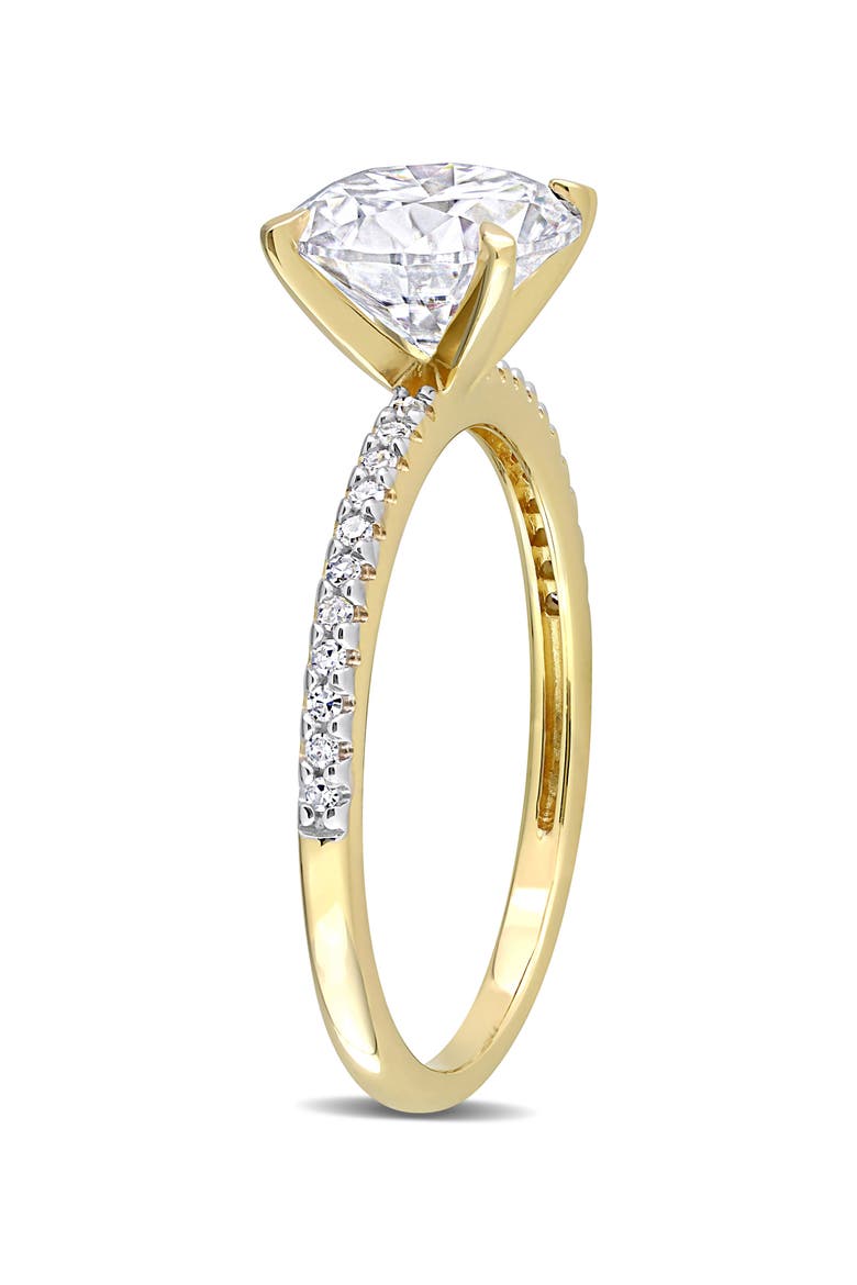 Lab Created Moissanite Ring, Alternate, color, GOLD