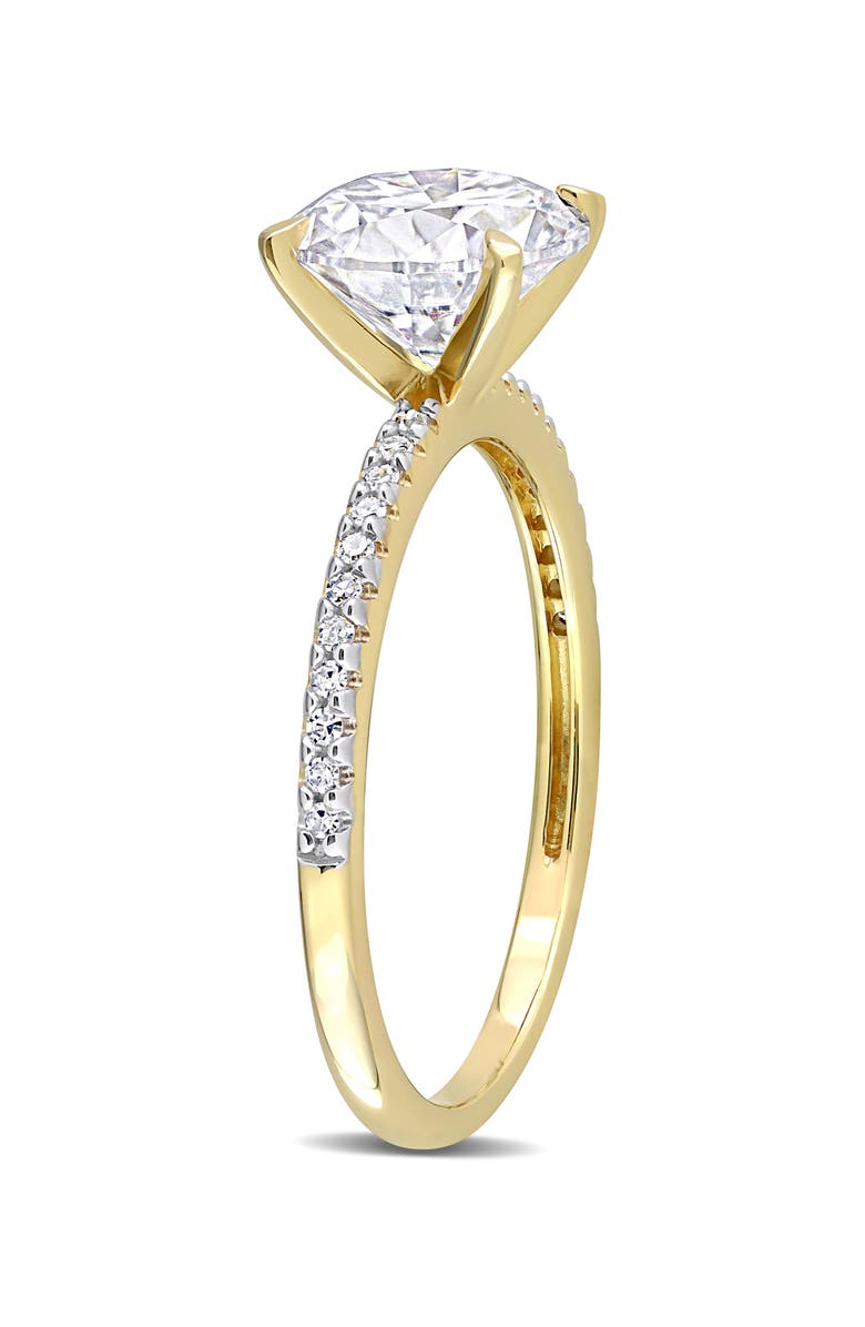 DELMAR Lab Created Moissanite Ring, Alternate, color, Gold