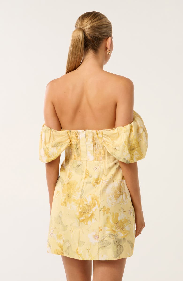 Ever New Jacquie Off the Shoulder Minidress, Alternate, color, Gold Layla Botanica