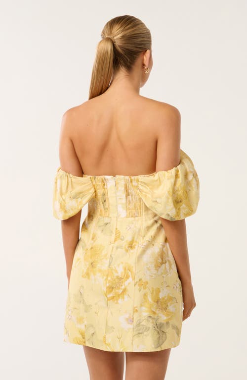 Ever New Jacquie Off The Shoulder Minidress In Gold Layla Botanica