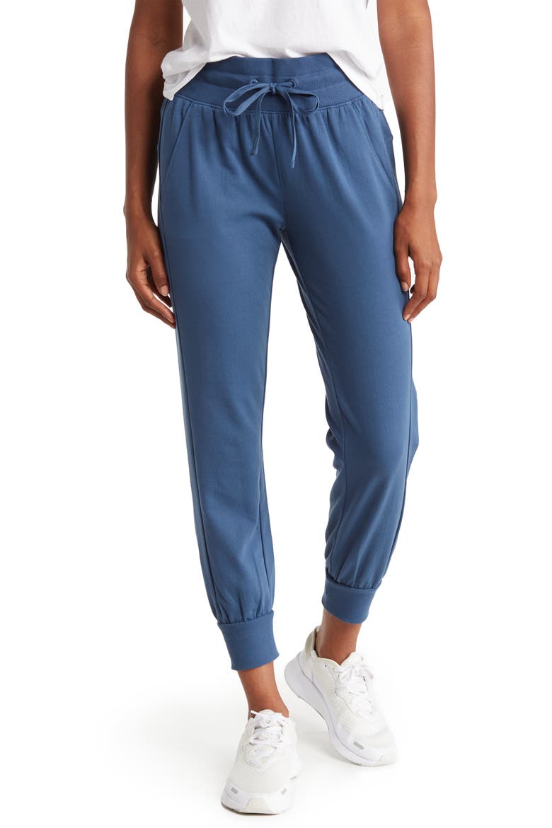Replay Slim Fleece Joggers, Main, color, NAVY DENIM