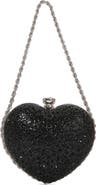 BERNESS Heart Shaped Rhinestone Clasp Purse