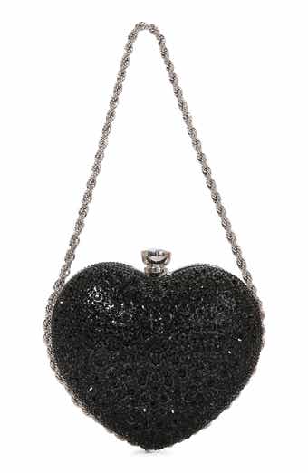 Heart Shaped Rhinestone Clasp Purse