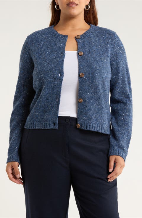 Dawson Pick Merino Wool Blend Cardigan (Plus)