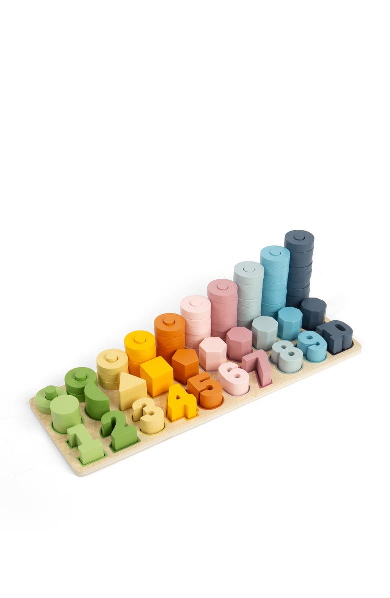 Bigjigs Toys FSC<sup>®</sup> Certified 1-10 Counting Board, Alternate, color, Multicoloured