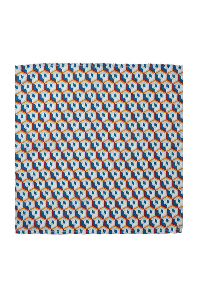 Large Napkins Set Of 2 (45X45) Cubo Giallo/Fuxsia Blue, Alternate, color, Cubo Giallo/Fuxsia Blue