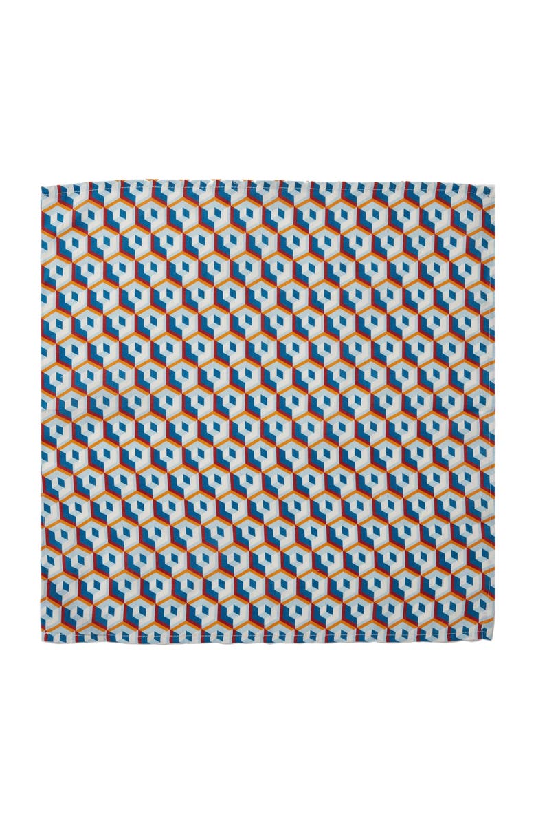 La DoubleJ Large Napkins Set Of 2 (45X45) Cubo Giallo/Fuxsia Blue, Alternate, color, Cubo Giallo/Fuxsia Blue