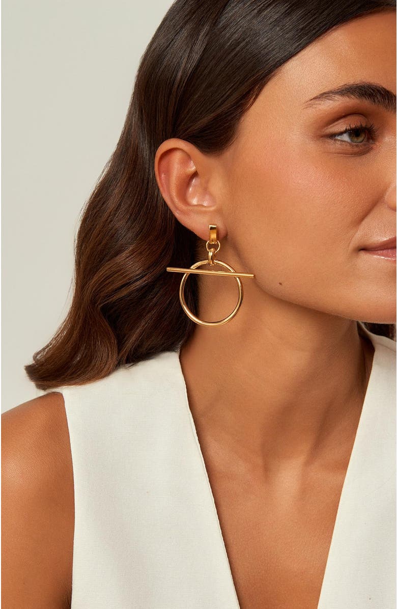 CXC Origins Slim Earrings, Alternate, color, Gold