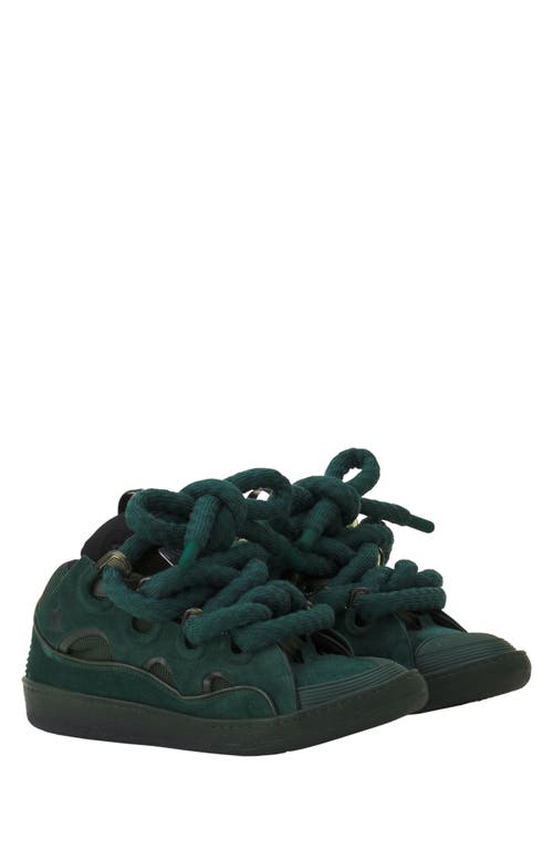 Lanvin Curb Sneakers In Leather With Snake Laces In Multi