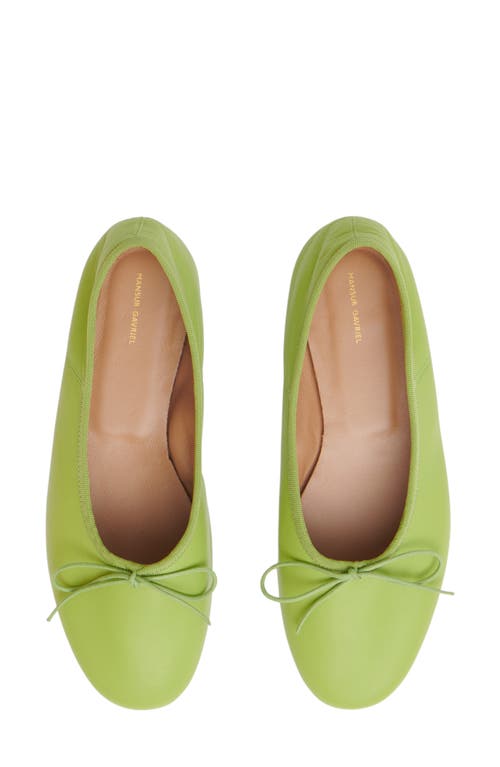 Shop Mansur Gavriel Dream Ballerina Flat In Fern